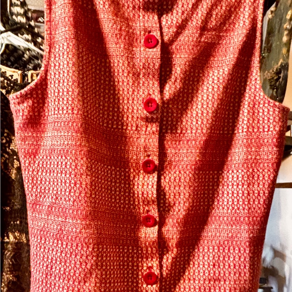 Banana Republic Red Textured Knit Top